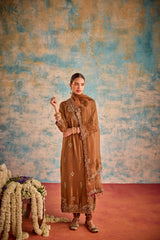 Straight suit with churidar