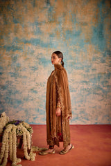 Straight suit with churidar