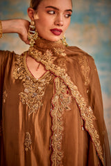 Straight suit with churidar