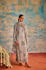 Grey embroidered suit