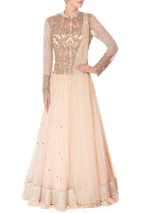 Peach Swarovski Stone Work Anarkali