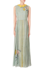 Green & Yellow Double Layered Jumpsuit