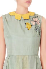 Green & Yellow Double Layered Jumpsuit