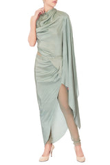 Light Green One Shoulder Jumpsuit