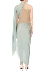 Light Green One Shoulder Jumpsuit