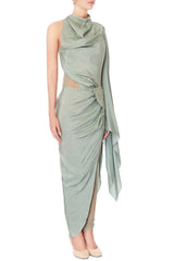 Light Green One Shoulder Jumpsuit