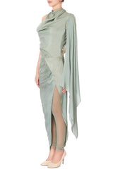 Light Green One Shoulder Jumpsuit