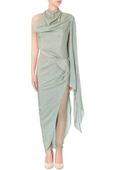 Light Green One Shoulder Jumpsuit