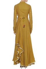 Mustard Anarkali Kurta Set