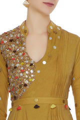 Mustard Anarkali Kurta Set