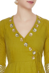 Mustard Kurta Set with Gharara & Dupatta