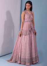 Lavender Embroidered Lehenga Set