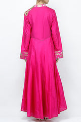 Pink Sequin Work Anarkali Set