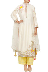 Powder Peach Embellished Kurta Set