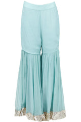 Powder Blue Embellished Sharara Set