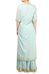 Sky Blue Embellished Kurta Set