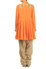 Orange Kurta & Dhoti Set