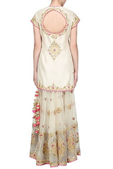 Off White & Pink Sharara Set