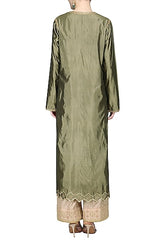 Olive Green Latkan Kurta Set