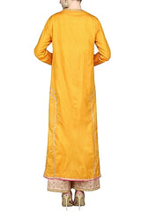 Mustard Embroidered Kurta Set