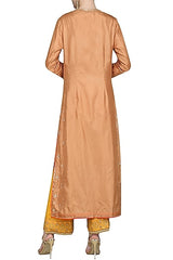 Bronze Embroidered Kurta & Palazzo Set