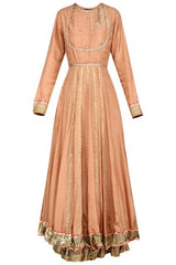 Dark Bronze Embroidered Lehenga Set