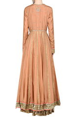 Dark Bronze Embroidered Lehenga Set