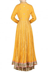 Mustard Embroidered Lehenga Set