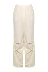 Off White Jacket With Wide Leg Pants