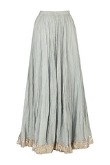 Sky Blue Chanderi Kurta With Lehenga