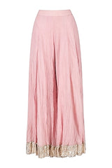 Pink Foil Printed Kurta With Sharara