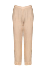 Peach Embroidered Kurta & Straight Pants