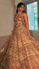 Chaandi taar boho mehendi lehenga