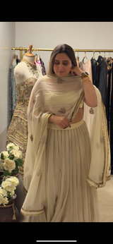 Ruh mul chandehri lehenga set