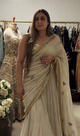 Ruh mul chandehri lehenga set