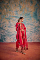 Red traditional suit