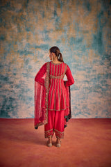 Red traditional suit