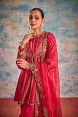 Red traditional suit