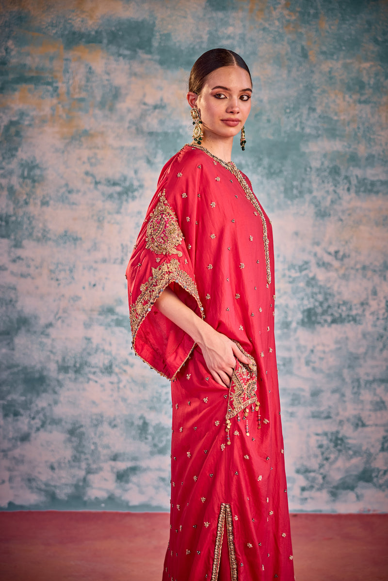 Embroidered Red kurta