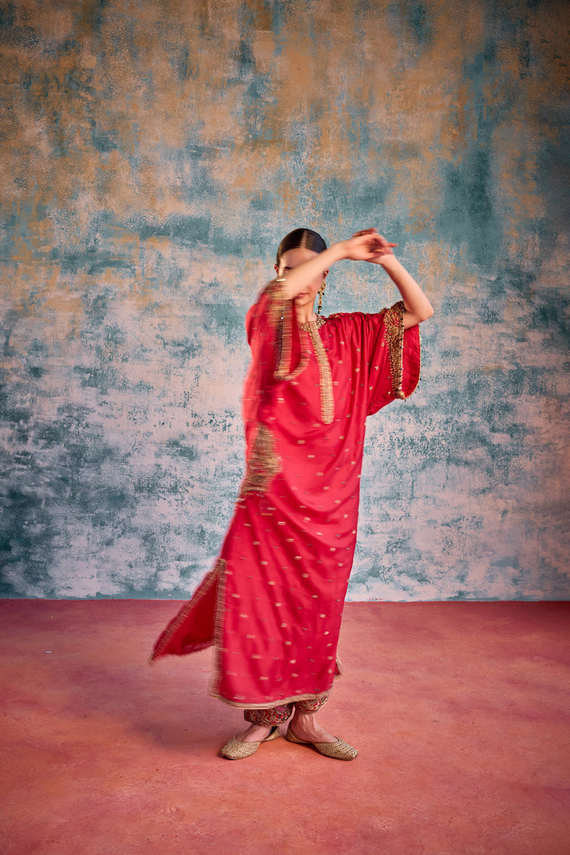 Embroidered Red kurta