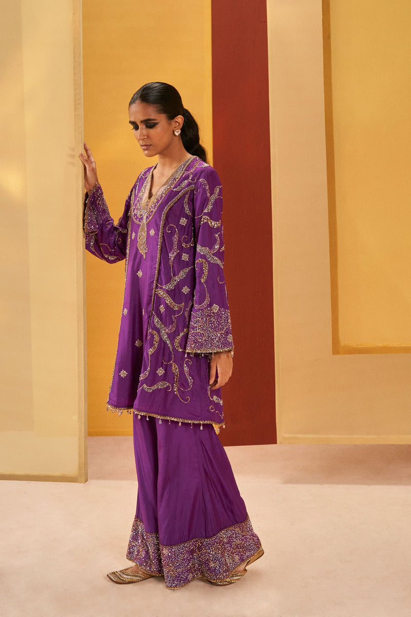 Purple Kurta Set