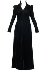 Black Velvet Overcoat With Sequin Pants